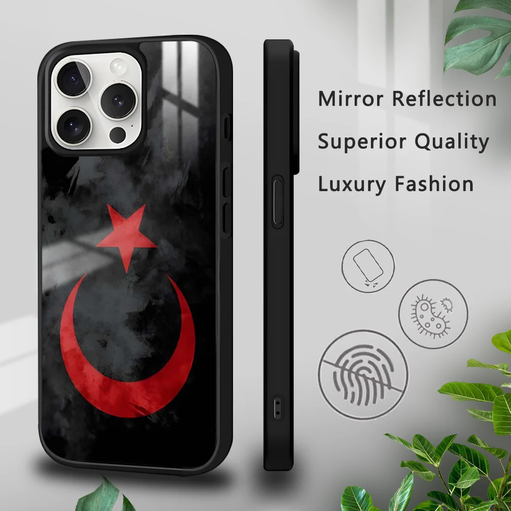 T-Turkey flag Phone Case For iPhone 16 15 14 13 12 11 Pro Xs Max Mini Plus Celulares Hard Funda