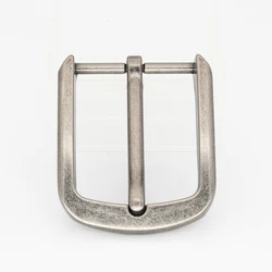 Metal Belt Buckle 40mm Retro Antique Silver Men's Casual Pin Buckle Leather Craft Parts Clothing Garment Accessories