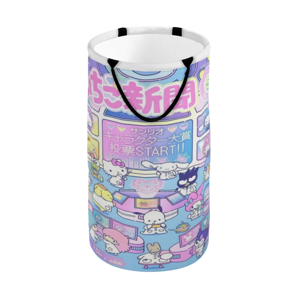 

Large Capacity Laundry Basket Cute Anime Sanrio Hello Kitty Kawaii Fabric Laundry Moving Folding Dirty Laundry Basket