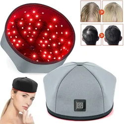 Gorro para el crecimiento del cabello, masajeador eléctrico para el cuero cabelludo, relajación con luz infrarroja, casco Led triple