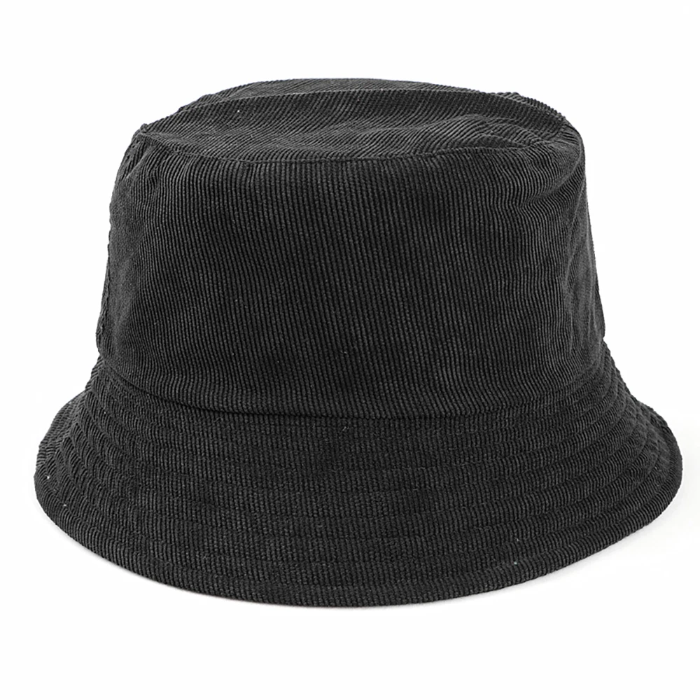 Personalisierter bedruckter Corduroy-Bucket-Hut mit Logo, Unisex, schlichte, einfarbige Kappen, Hip-Hop-Gorros, Panama-Hut für Herren und Damen, Strand- und Angelhut – Detail 12