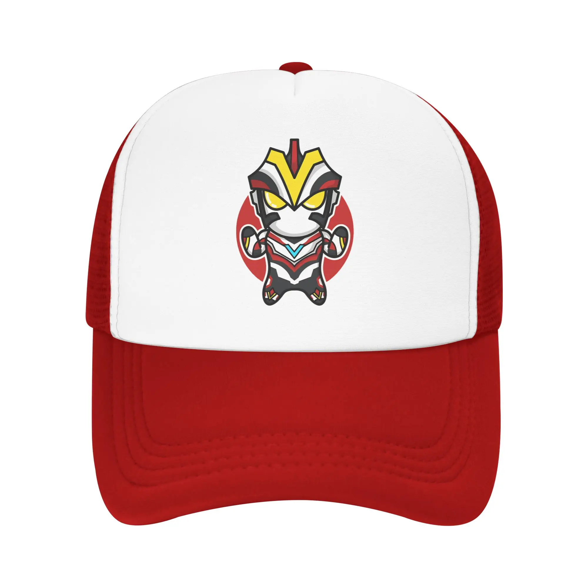Ultraman Victory Chibi Style Kawaii Mesh Baseball Caps Unisex Sun Caps  Hat Adjustable Snapback Caps Sun Caps Trucker Hats
