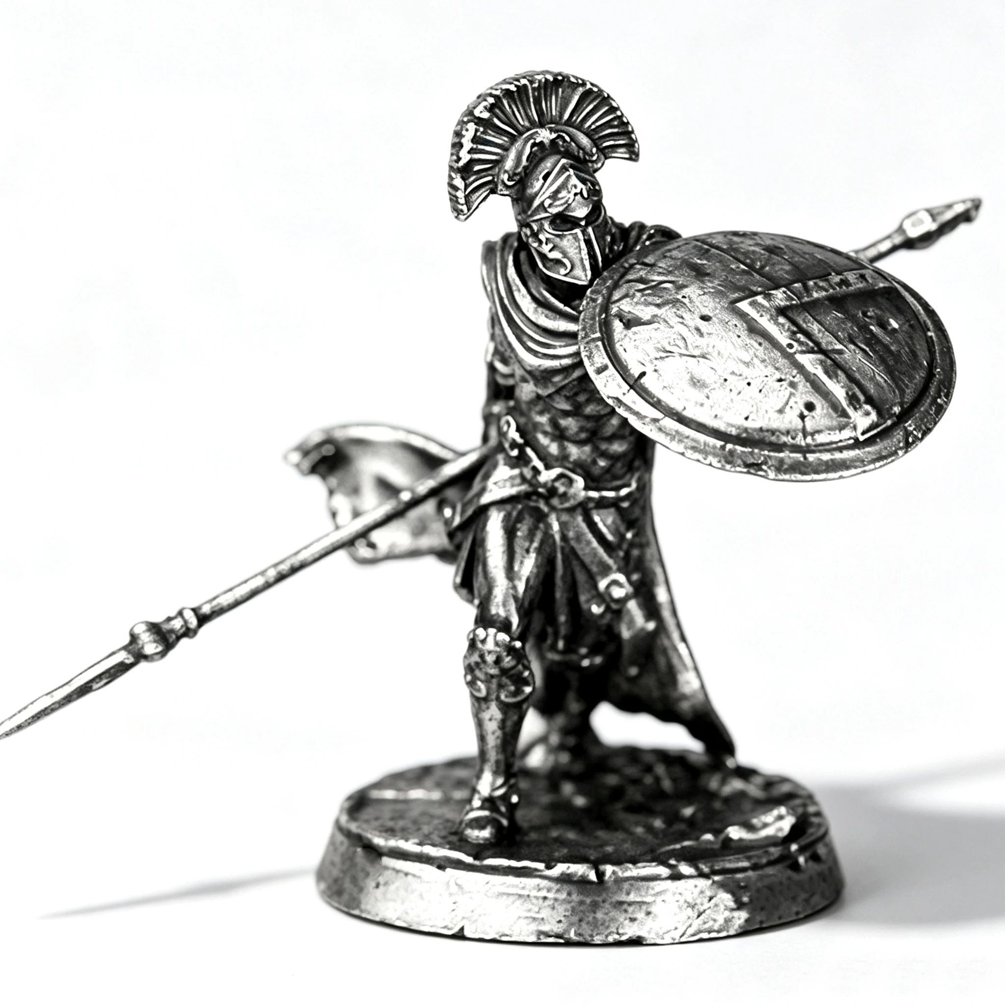 Metal Spartan Warrior Miniature Model Greek Soldier Board Game Chess Desktop Decoration War Enthusiast Collectibles Men's Gift