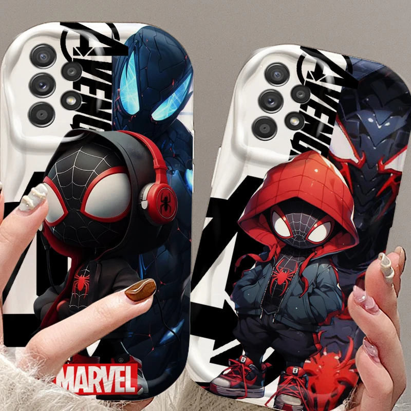 

Marvel Hulk SpiderMan Luxury For Samsung A55 A54 A53 A52 A35 A34 A33 A32 A25 A24 A23 A22 A21S A15 A13 A14 5G Wave Oil Funda