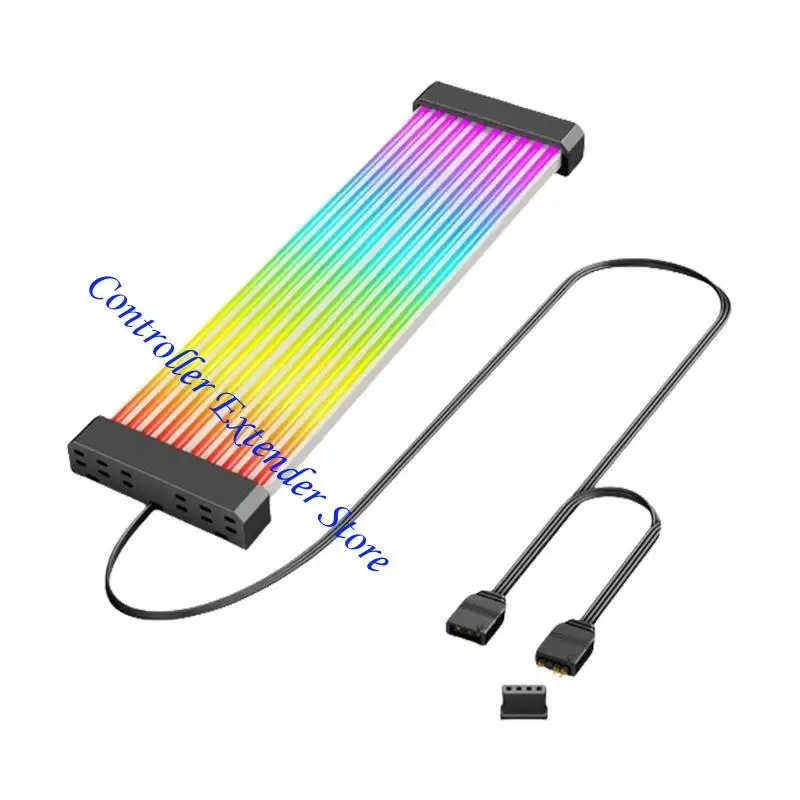 N84B 8pinグラフィックカード電源ケーブル44 LEDストリップ360illuminationArgb同期PC拡張ケーブル税関PCビルド