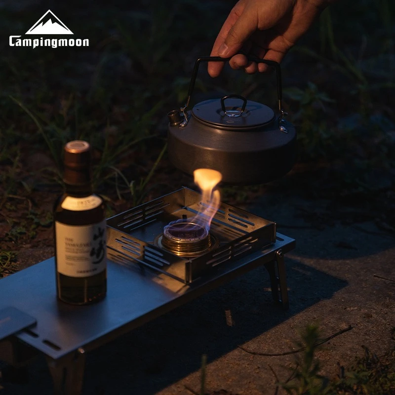 

Портативная спиртовая горелка CAMPINGMOON AS-1 для кемпинга, походная латунная горелка для пикника, работающая на жидком спирте