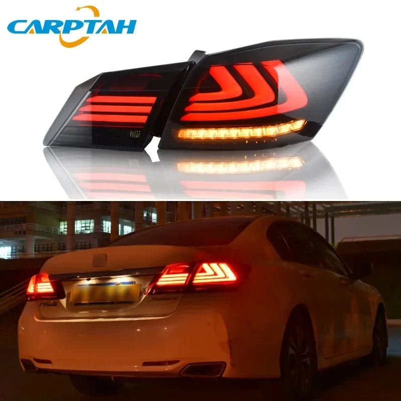 Car LED 12V Taillight For Honda Accord 9 2014 2015 2016 Rear Running Lamp Brake Reverse Turn Signal Waterproof Car Accessories