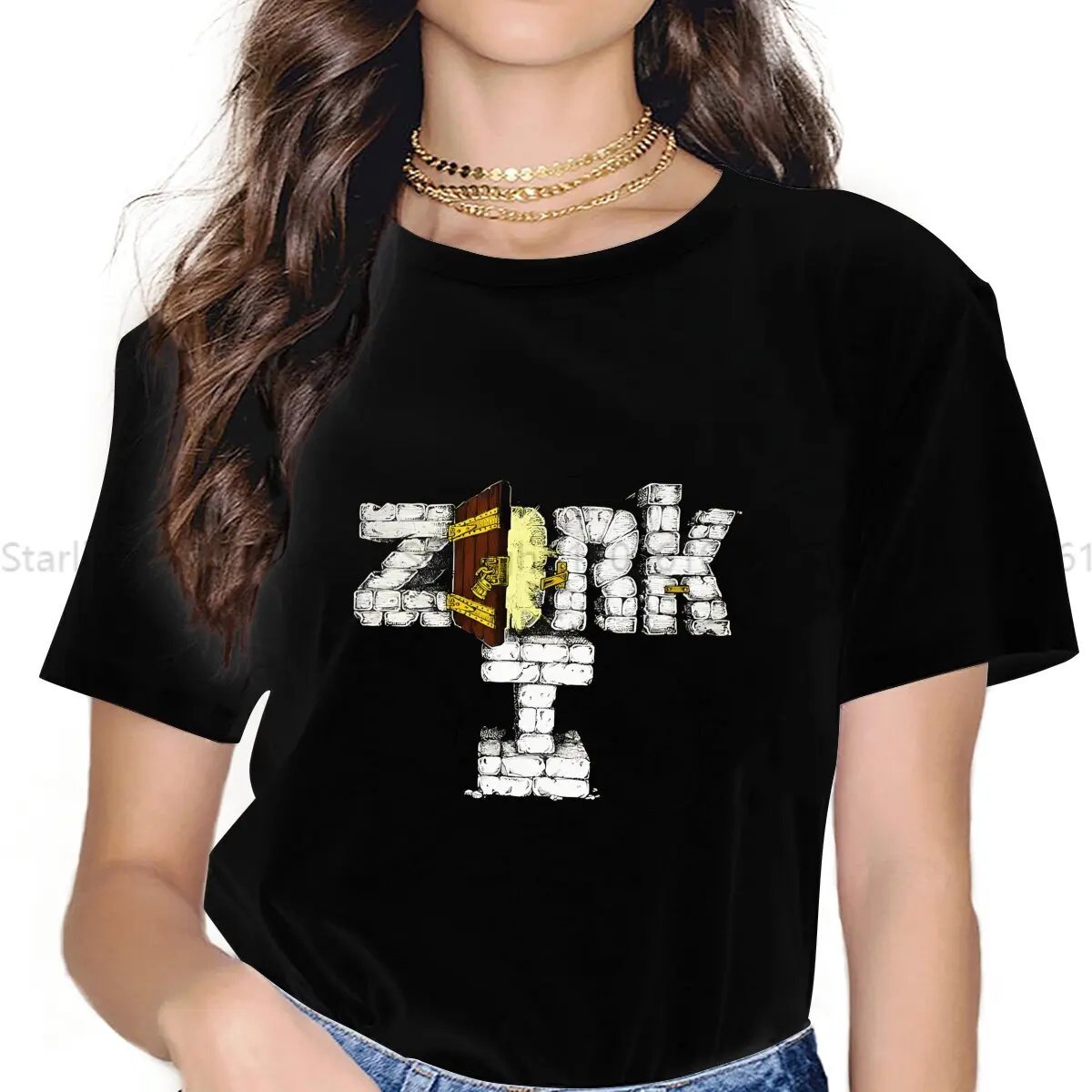 Zork 1 Style DOS Game TShirt For Women Commodore C64 Y2k Tops Fashion Female Polyester T Shirt Basic Summer