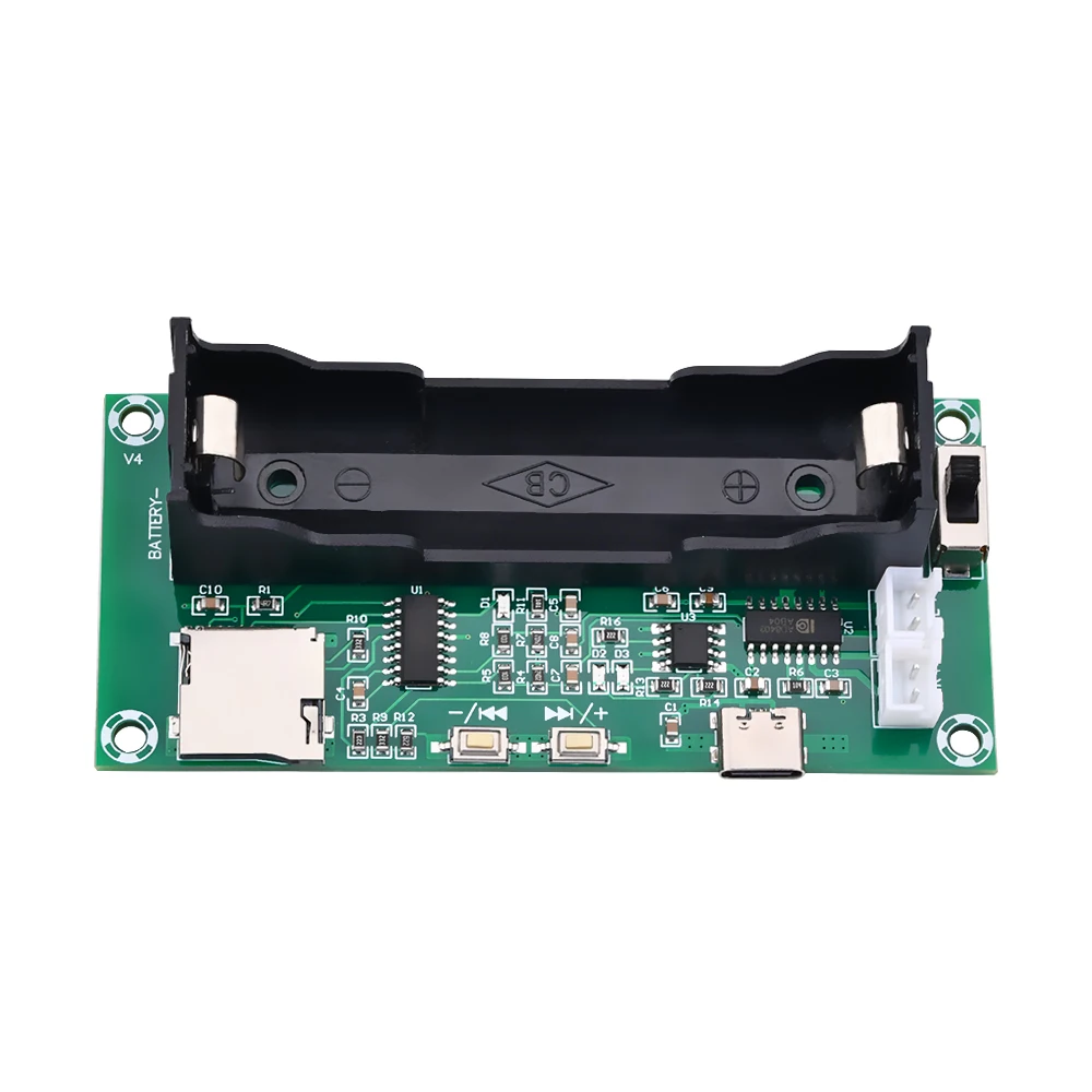 PAM8403 Amplifier Board 2*5W 2.0 Channel Stereo Class D Audio Amplifier 18650 Battery Holder TF Card Speaker A152