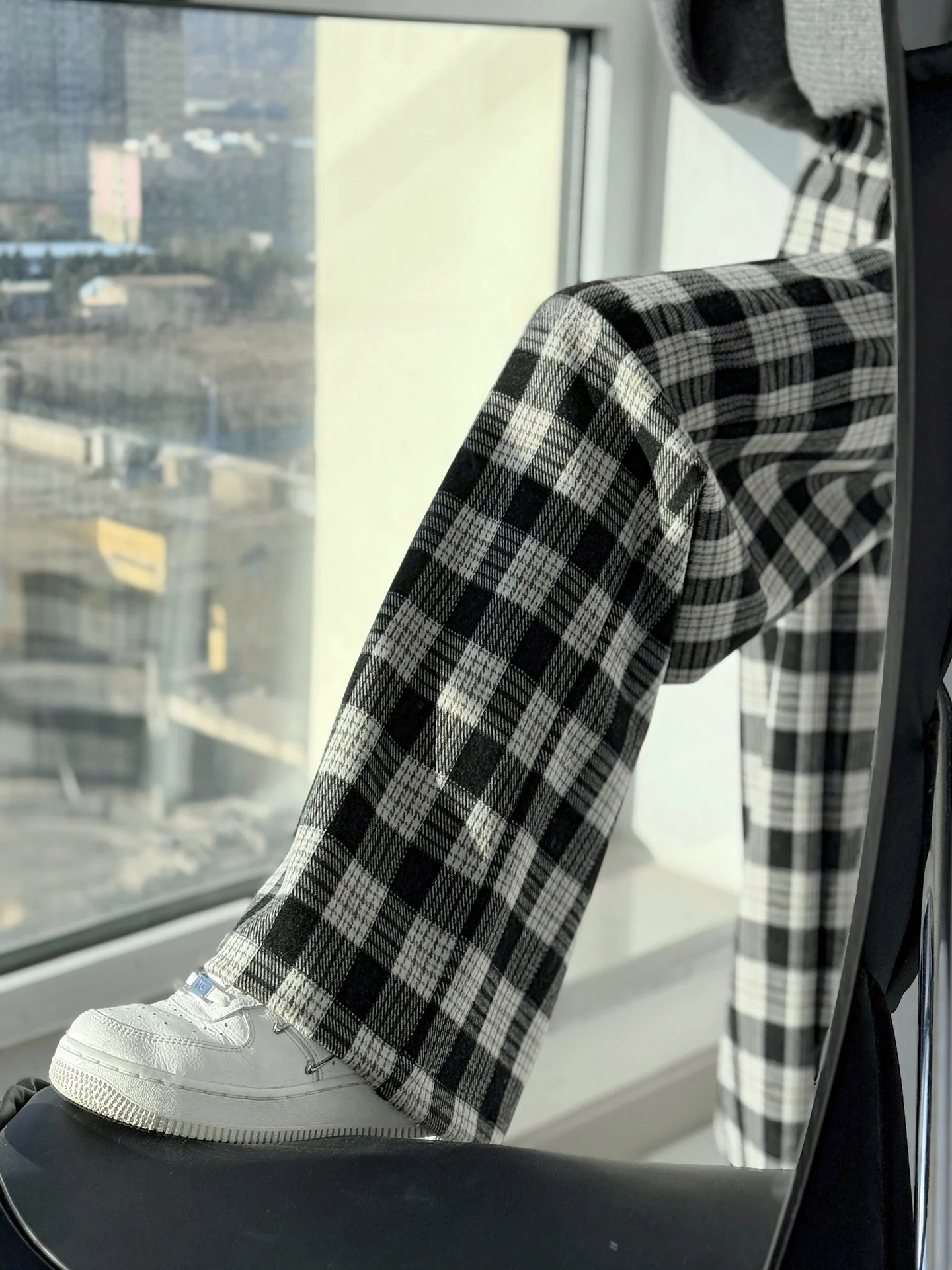 

Женские повседневные брюки с низкой талией в клетку, в стиле ретро, универсальные, прямые, свободные, широкие, длинные, MianCun Old Money Sle