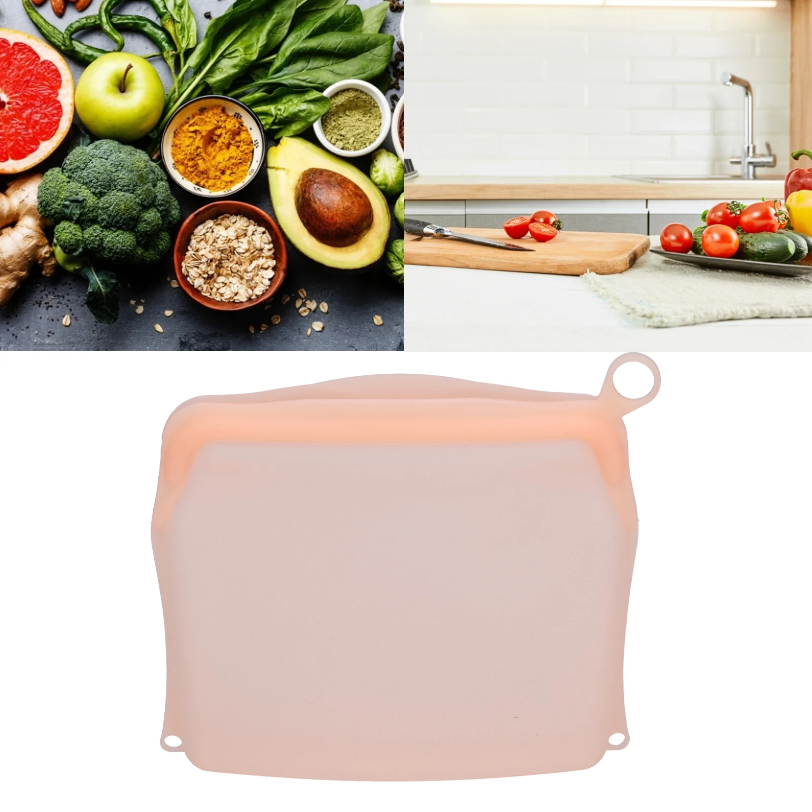 ZK20 Silicone Food Storage Bag Thickened Reusable Fruit Vegetable Daily Necessities Portable Storage BagS