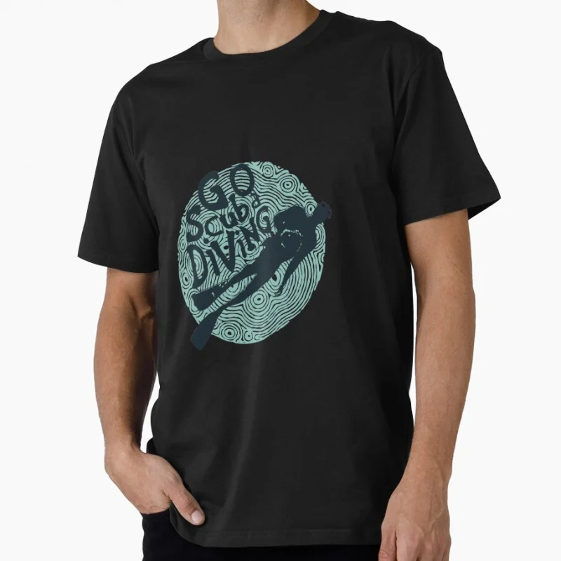 

Go Scuba Diving Funny Gift T-shirt 100% Cotton printed tee O-neck Short Sleeve Graphic Clothes All size Tops S-6XL