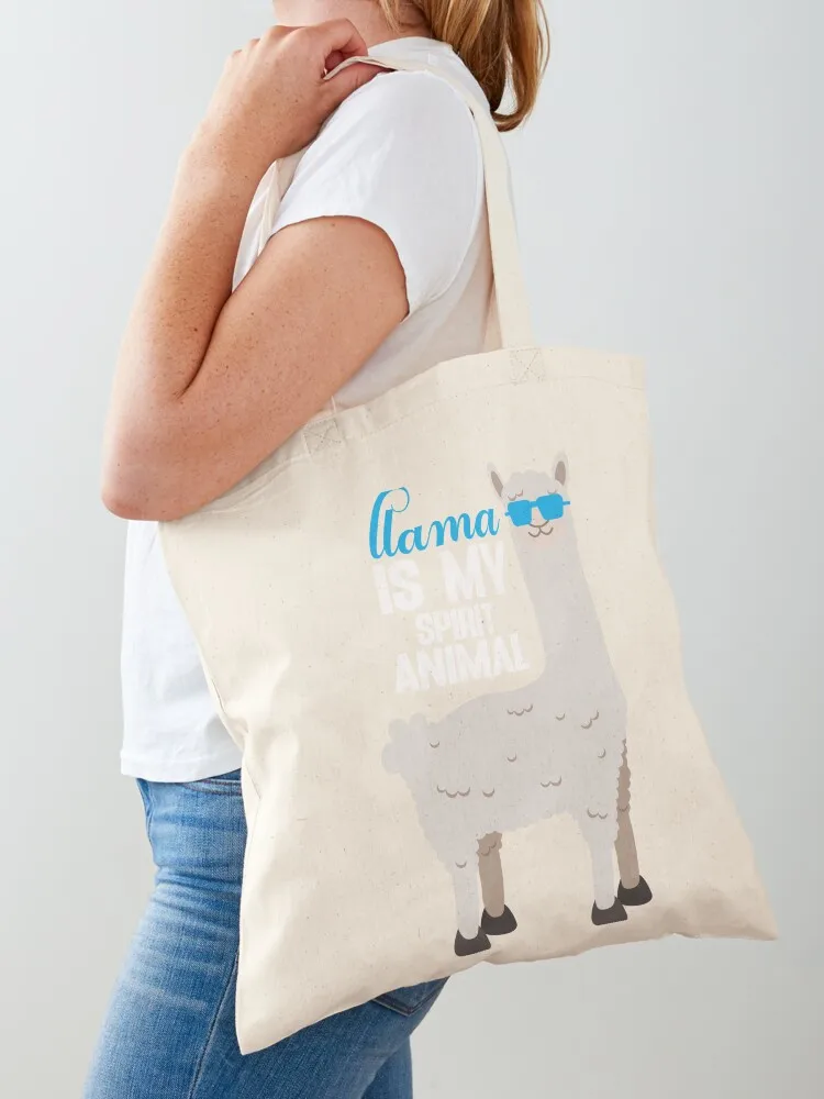 

Llama is my spirit animal Tote Bag shopper bag woman Canvas Shopper handbag Shopping bags