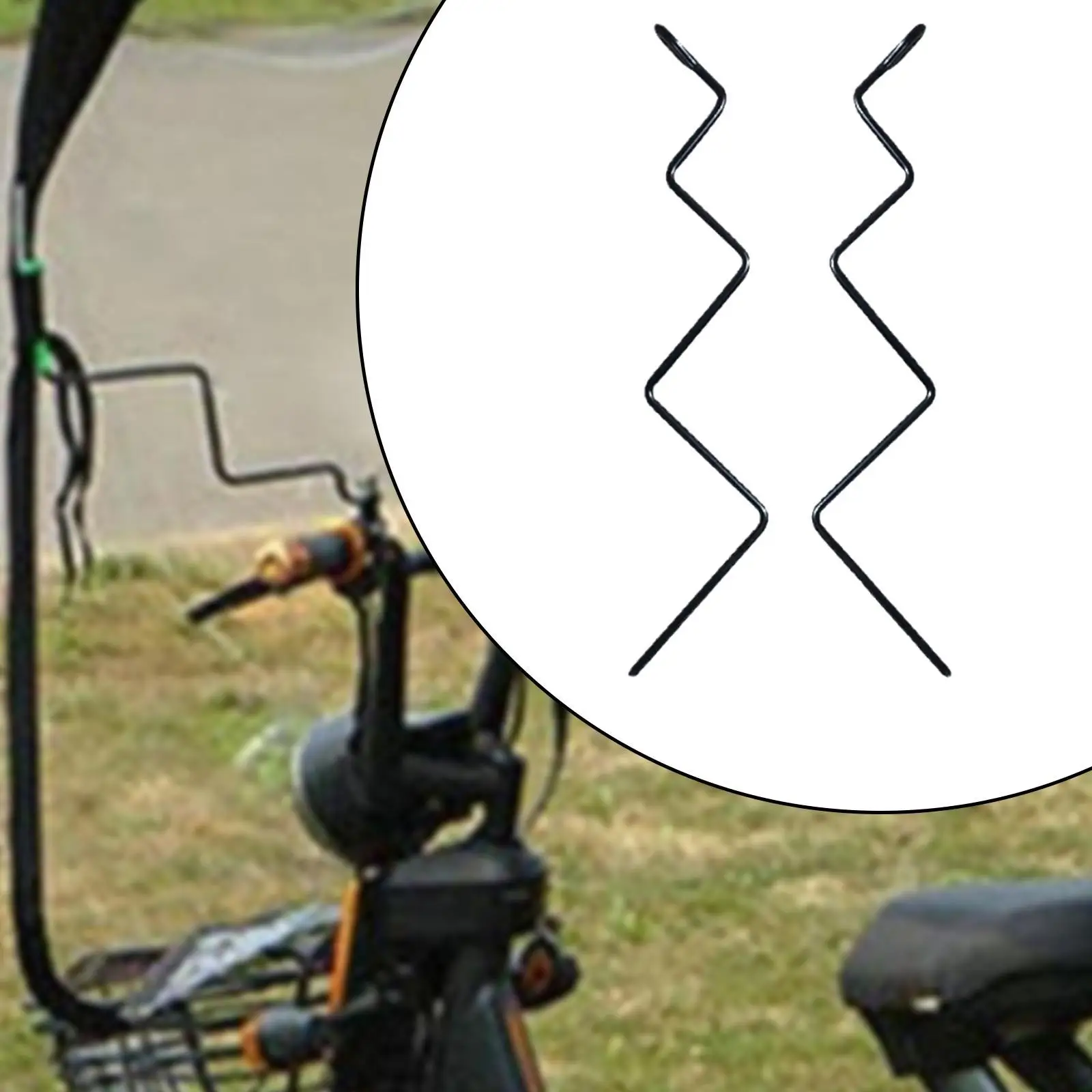 

2 шт., пленка для лобового стекла мотоцикла, кронштейн для зонта для скутера, держатель для крепления, дождевик, поддержка для пикника, путешествия, кемпинга