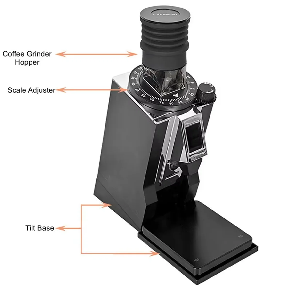 

B58ATilt Base Stand for Eureka Mignon Grinder Tilted Base with Tray,Incline Stand with Tray for Eureka