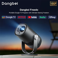 Dangbei Freedo DLP Portable Google TV 1080P Projector Built-in Battery For Camp with Licensed Netflix Home Theater Dolby Audio