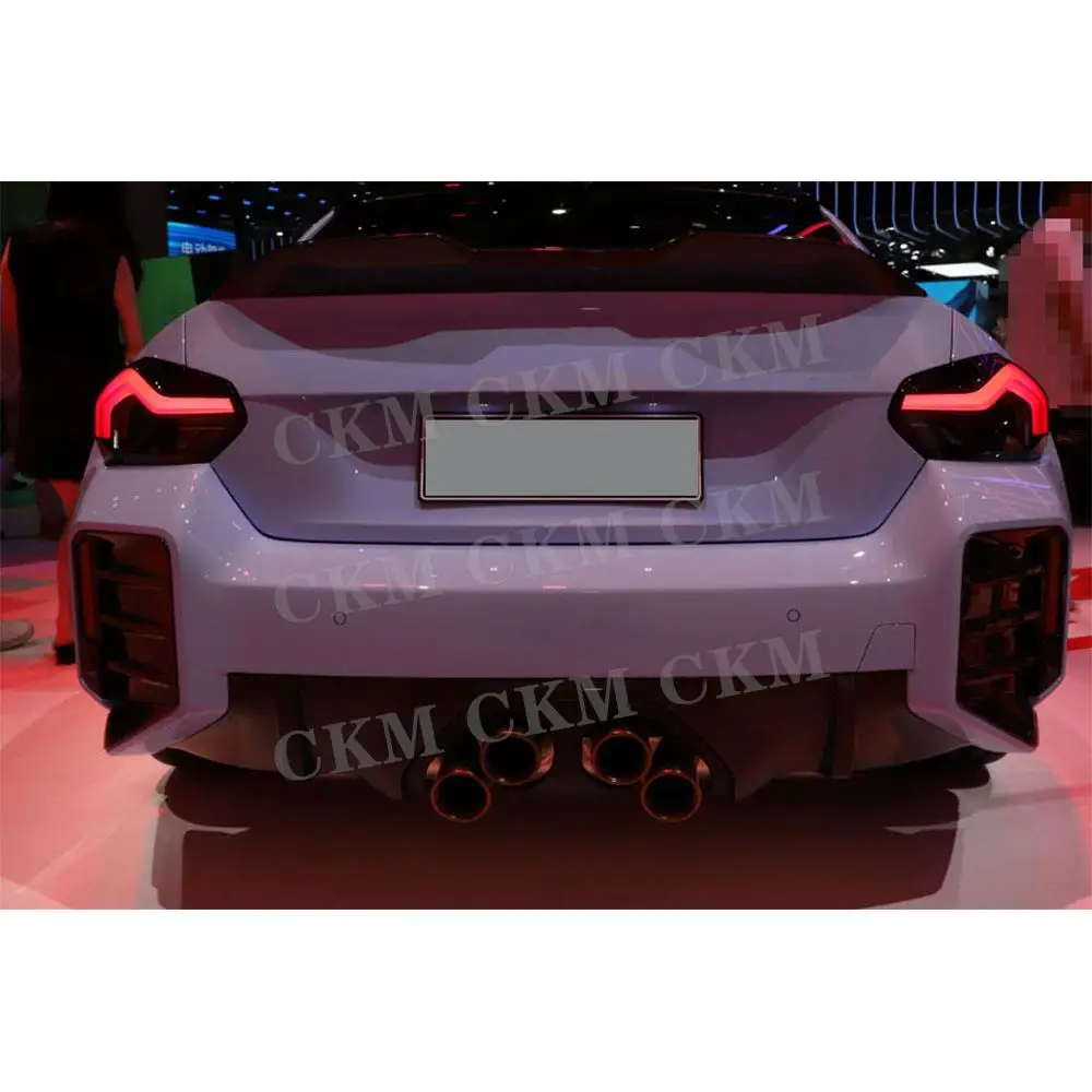 

Задний диффузор из сухого углеродного волокна, накладка на выхлопную перегородку, комплекты кузова для BMW 2 серии M2 G87 2023 + FRP, черный автомобильный бампер, выхлопная крышка