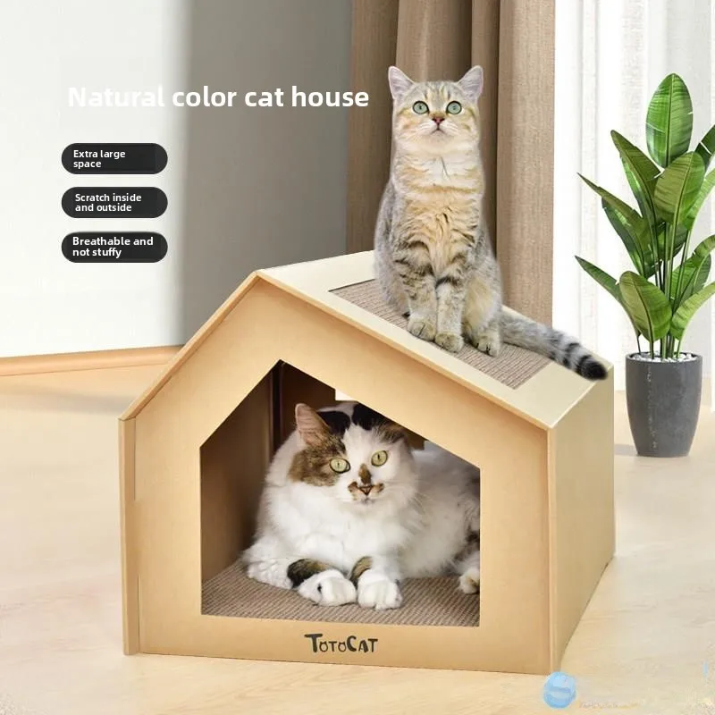 cuccia-scratching-post-in-cartone-ondulato-a-forma-di-villa-integrata-con-lima-per-unghie-durevole-per-gatti-di-taglia-media