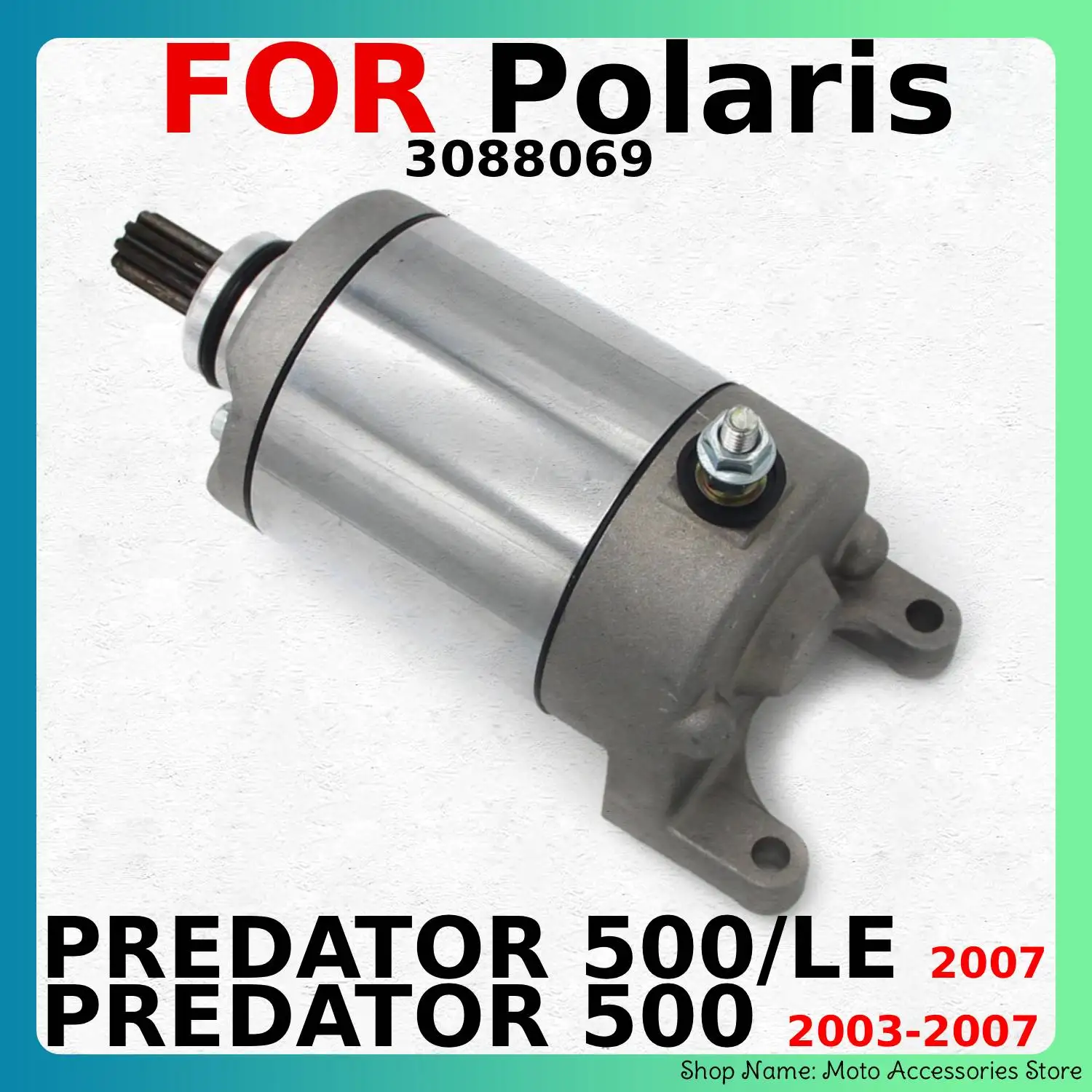 Motor de arranque eléctrico para motocicleta Polaris PREDATOR 500 2003-2007 Polaris PREDATOR 500/LE 2007 Polaris 3088069