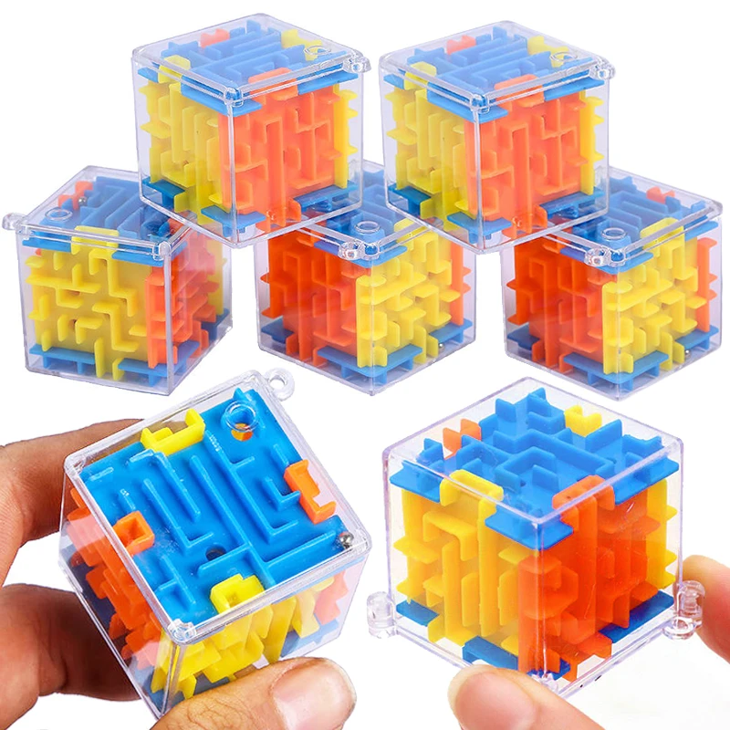 Jouet éducatif labyrinthe 3D, Mini Cube magique, Puzzle, stimulateur du cerveau, défi pour enfants, jeux éducatifs précoces, soulage le Stress