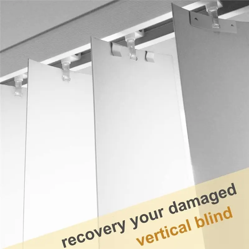 A74E-For Vertical Blind Repair Tab Parts- Metal Vane Savers& Replacement Slats(16Pcs) For Vertical For Blinds