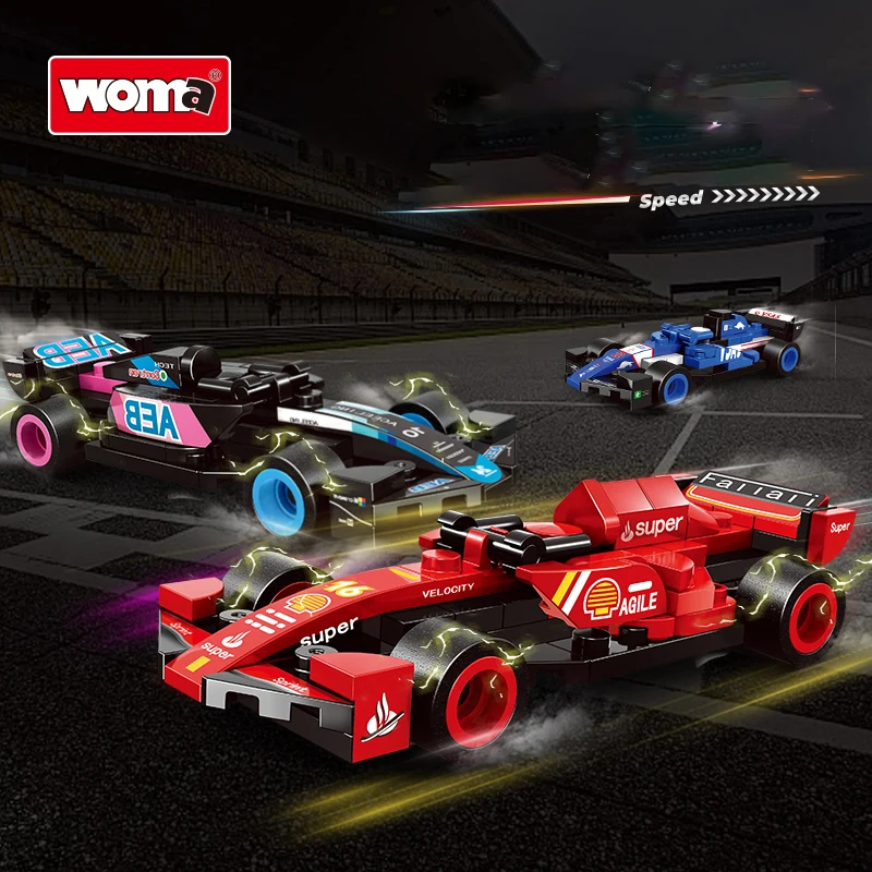 

Formula racing block set, MOC supercar model, STEM educational toys, perfect gifts for car enthusiasts to collect and showcase