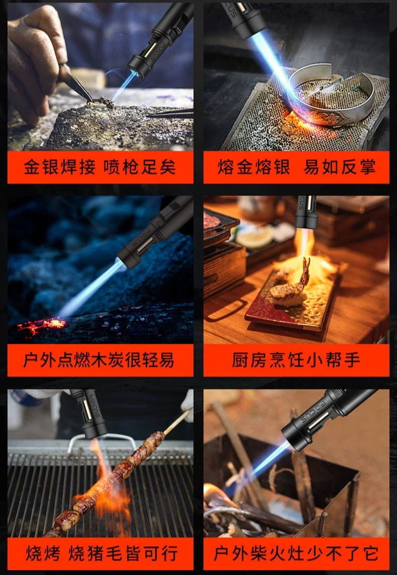 

New High-end High-power Windproof Blue Flame Inflatable Spray Gun with High-temperature Outdoor Convenience and Bottle Opener