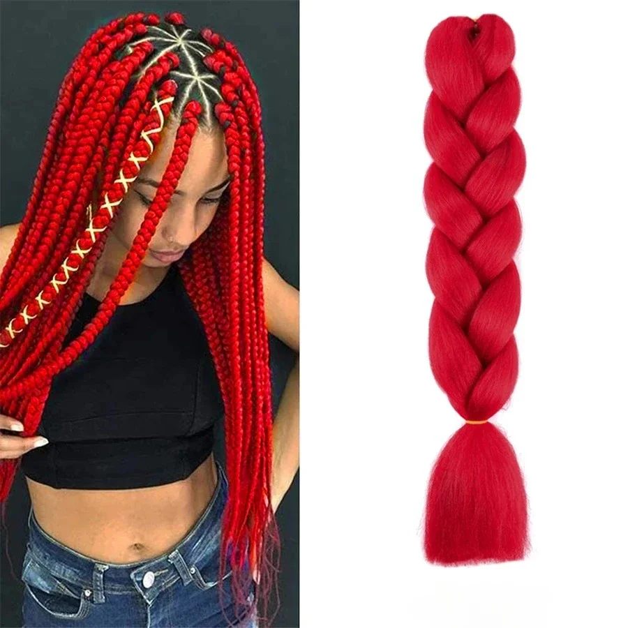 Pre Stretched Braiding Hair 24Inch Synthetic Afro Ombre Hair  Wick Expression Extensions Colored Canecalon For Braids Jumbo Hair