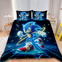 Sonic Duvet Cover Teens Bedding Set Cartoon Quilt Cover Set Comforter Cover Queen King Bedroom Decor Teens soft comfortable