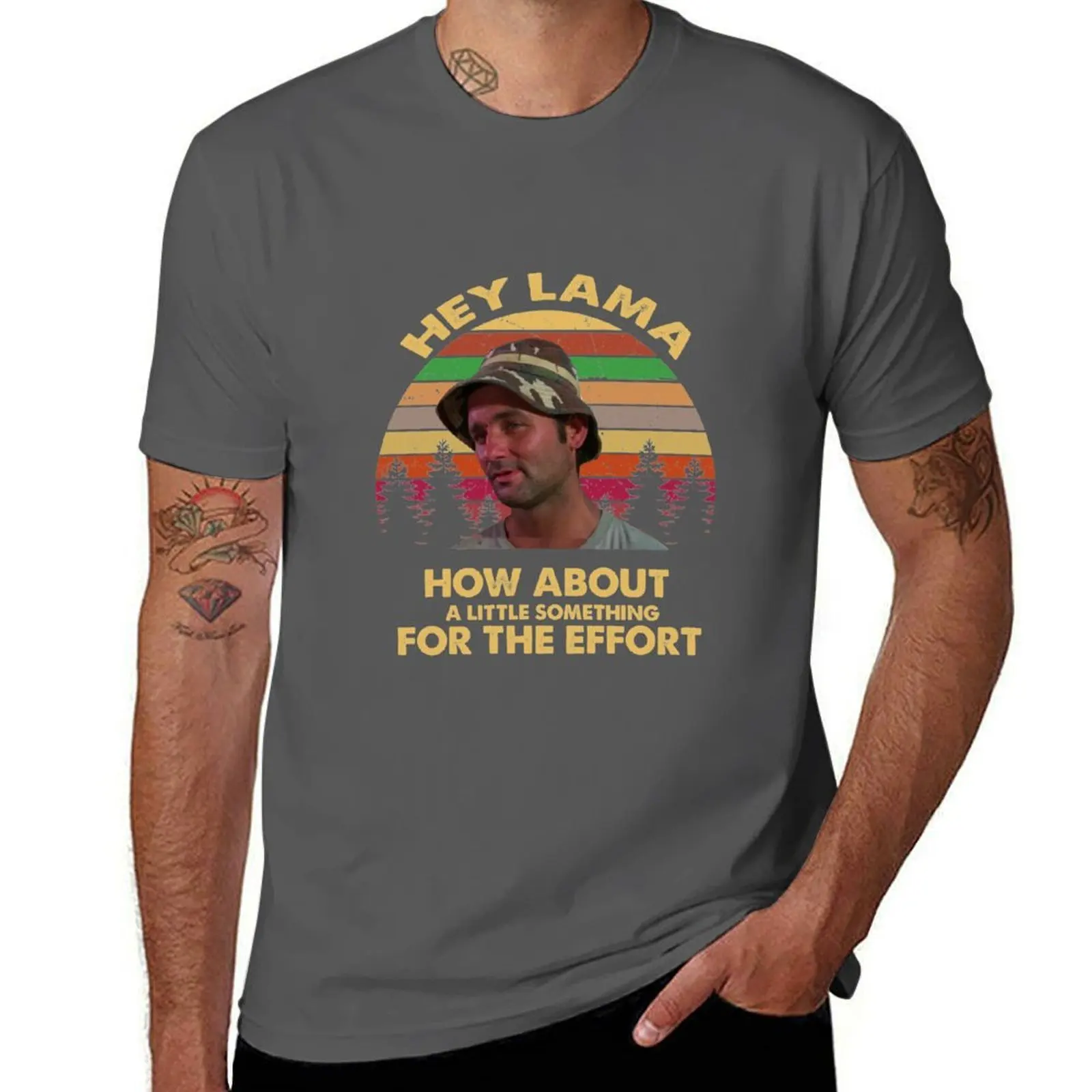 

Hey Lama How About A Little Something for The Effort T-Shirt Large Size Breathable Tee