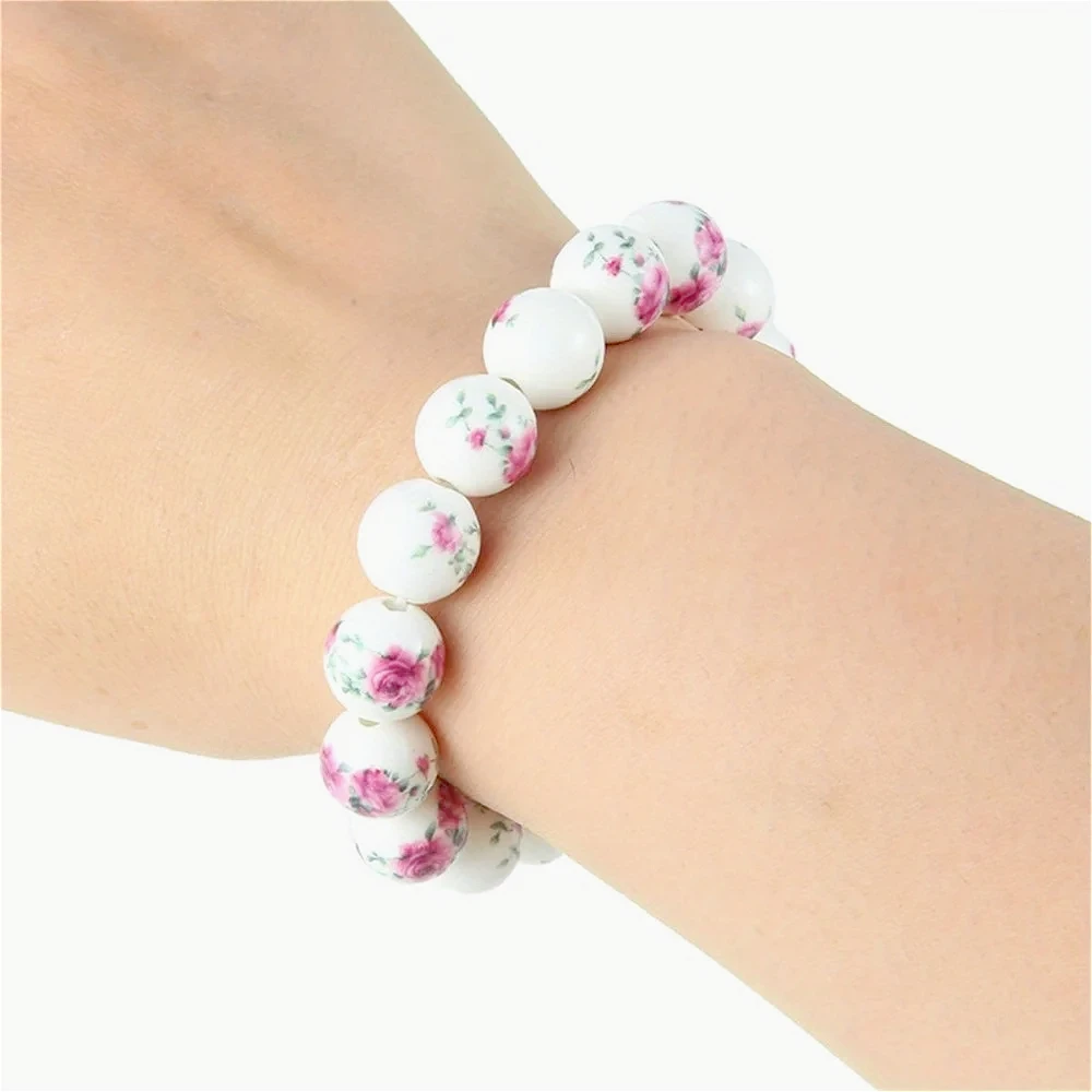 Ethnic Style retro Ceramic Bead Bracelet, Suitable For Children And Family Nembers To Celebrate Holidays As a Gift.