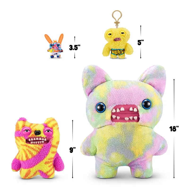Fuggler Ugly Monsters - Llaveros de Peluche de 5 Pulgadas, Divertidos Monstruos con Dientes Feos, Muñecos de Peluche Suaves, Colgantes para Bolsos, Regalo Coleccionable para Niños