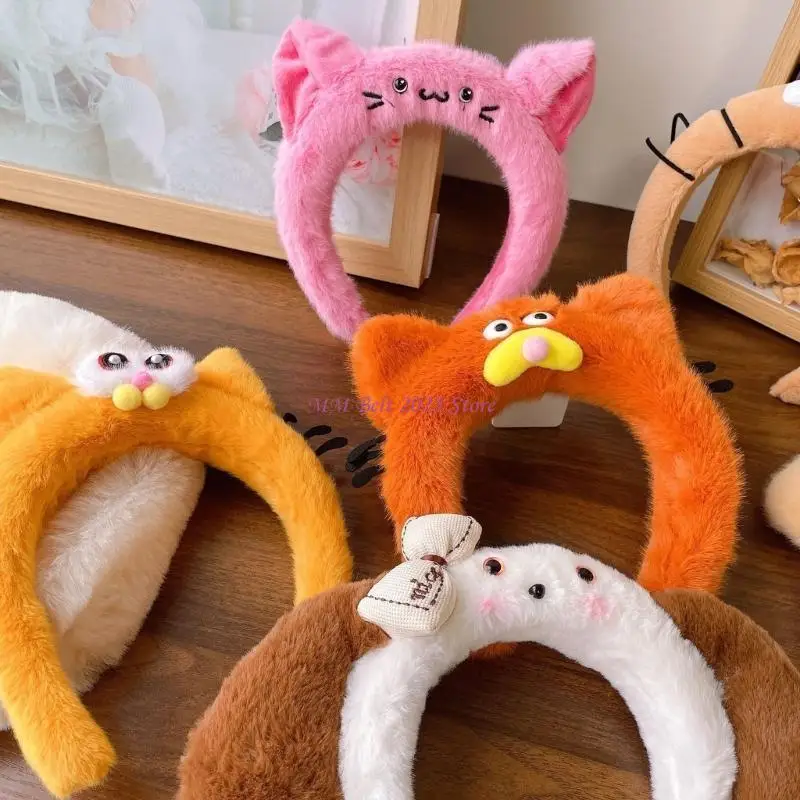 49ME การ์ตูนน่ารัก Animal Hairhoop Plush Hairband ชุดรูปแบบเหตุการณ์อุปกรณ์เสริมวันหยุด
