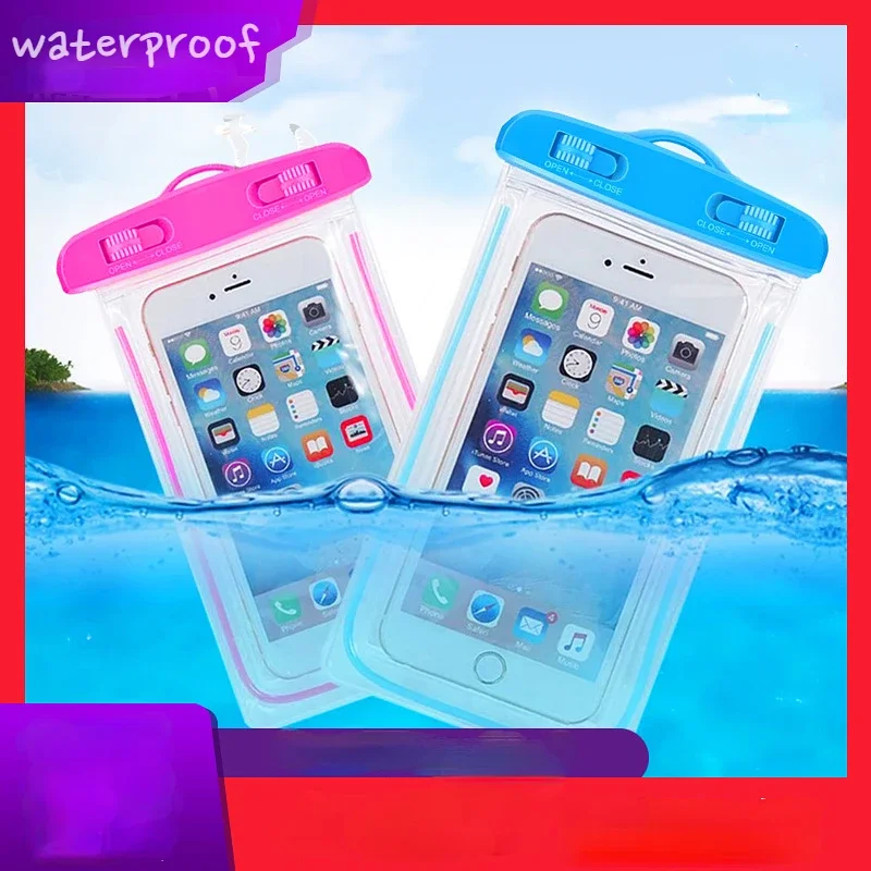 Luminous Phone Waterproof Storage Bags for Multi Brand Phone Underwater Photography Sealing Phone Protective Cover with Rope