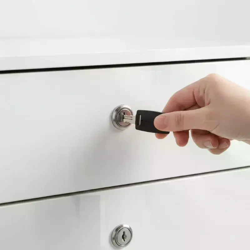 Filing Cabinets Drawer Zinc Alloy Lock 3 Management Levels With Key For Secure Office Storage
