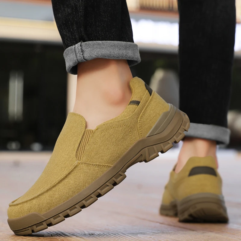 

Dude Canvas Shoes Men Casual Slip on Shoes Alpargatas Hombre Moccasins Mocassin Homme Breathable Lightweight Plus Big Size 50