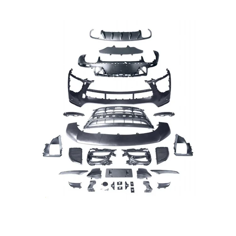 New 95B 95B.1 95B.2 Upgrade SD Style Body Kit LED Lights DRL Front/Rear Bumper Diffuser Grille for Macan 2014-2021 Plug Play