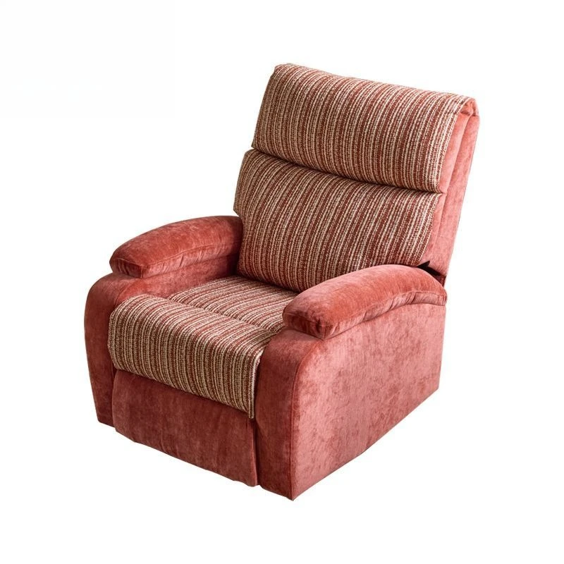 Multifunctional household single sofa, cotton and linen French cream wind rockable and rotatable small apartment electric fabric