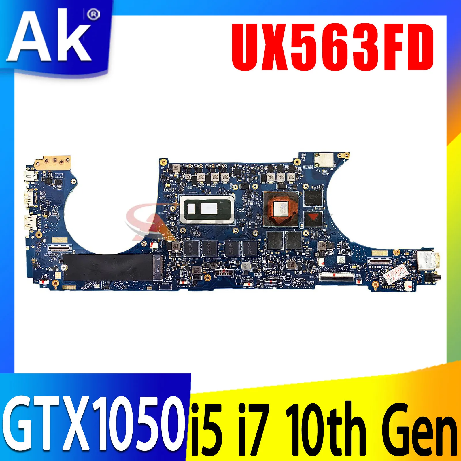 

Shenzhen UX563FD Mainboard For Asus ZenBook Flip 15 UX563FD UX563F BX563FD RX563FD i5 i7 10th Gen CPU GTX1050 16GB