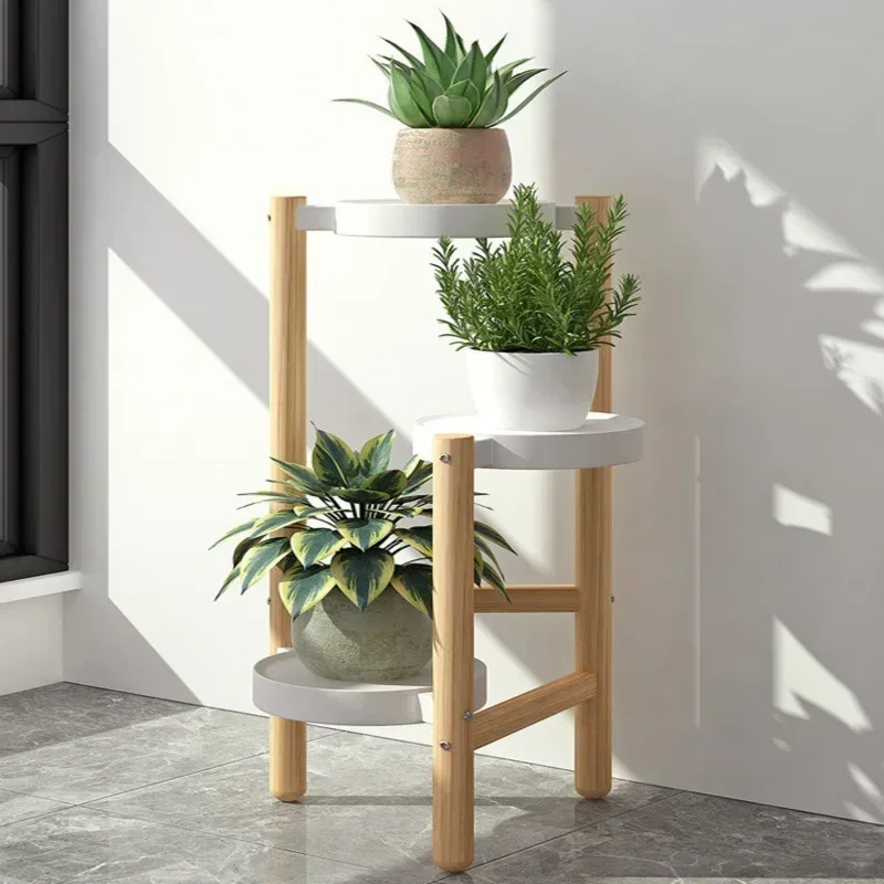 4-Tier Bamboo Plant Stand, Tall Corner Flower Pot Holder, Nordic Display Rack, Living Room Balcony Organizer