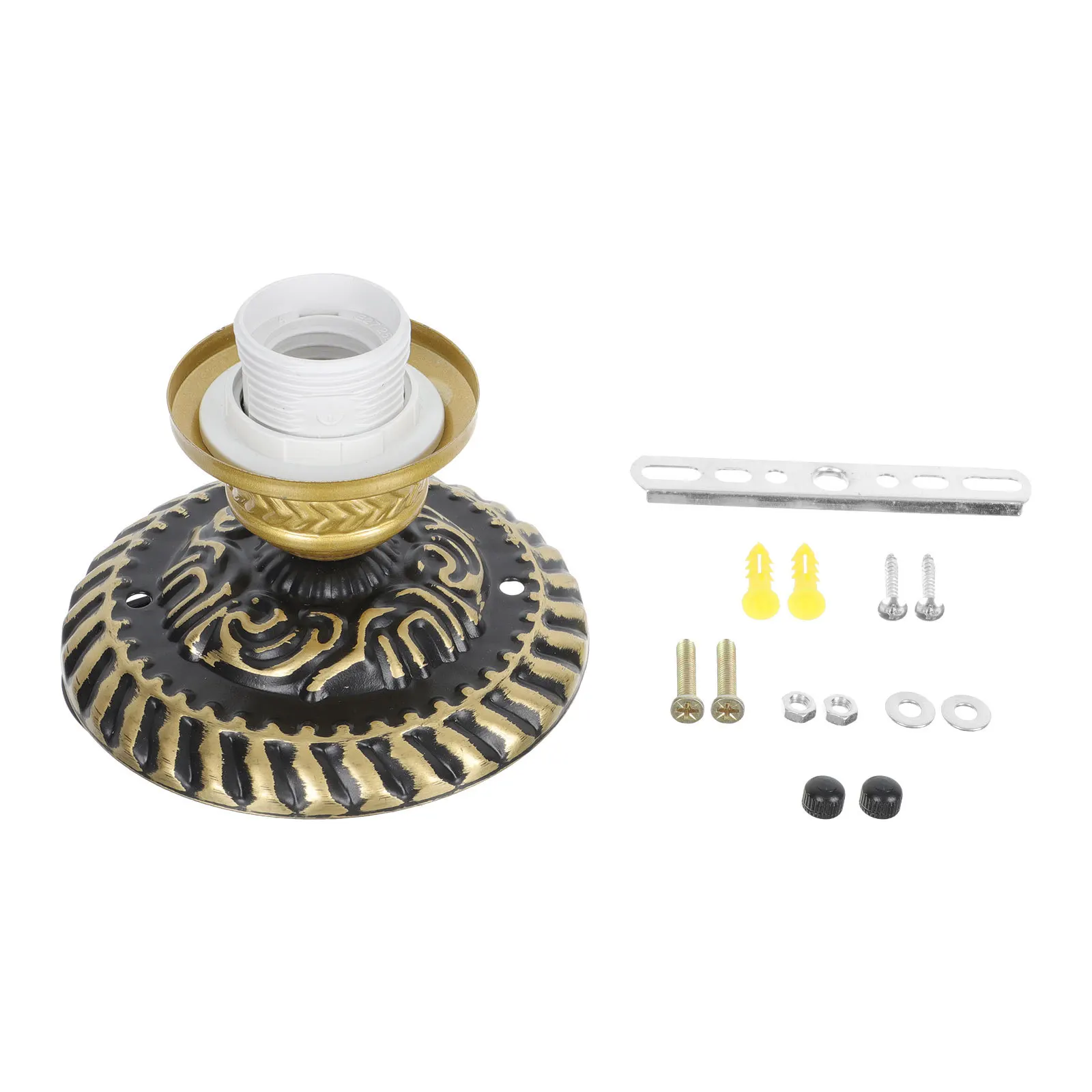 

1Set E27 Screw Ceiling Lamp Base Retro Hanging Lamp Holder Simple Durable Wall Light Holder for Home Corridor Light Supply