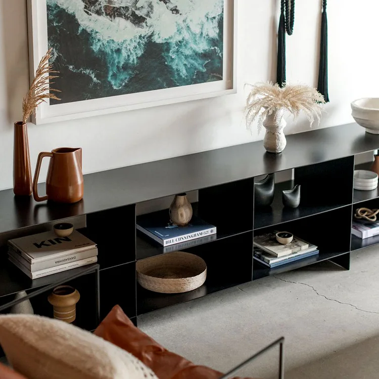 Lane house, Nordic simple wrought iron locker creative living room TV cabinet small apartment entry door entrance bookcase