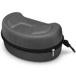 Portable Eva Ski Goggle Glasses Protector Case Snowboard Skiing Goggles Carrying Case Zipper Hard Box Holder(Without Goggles)