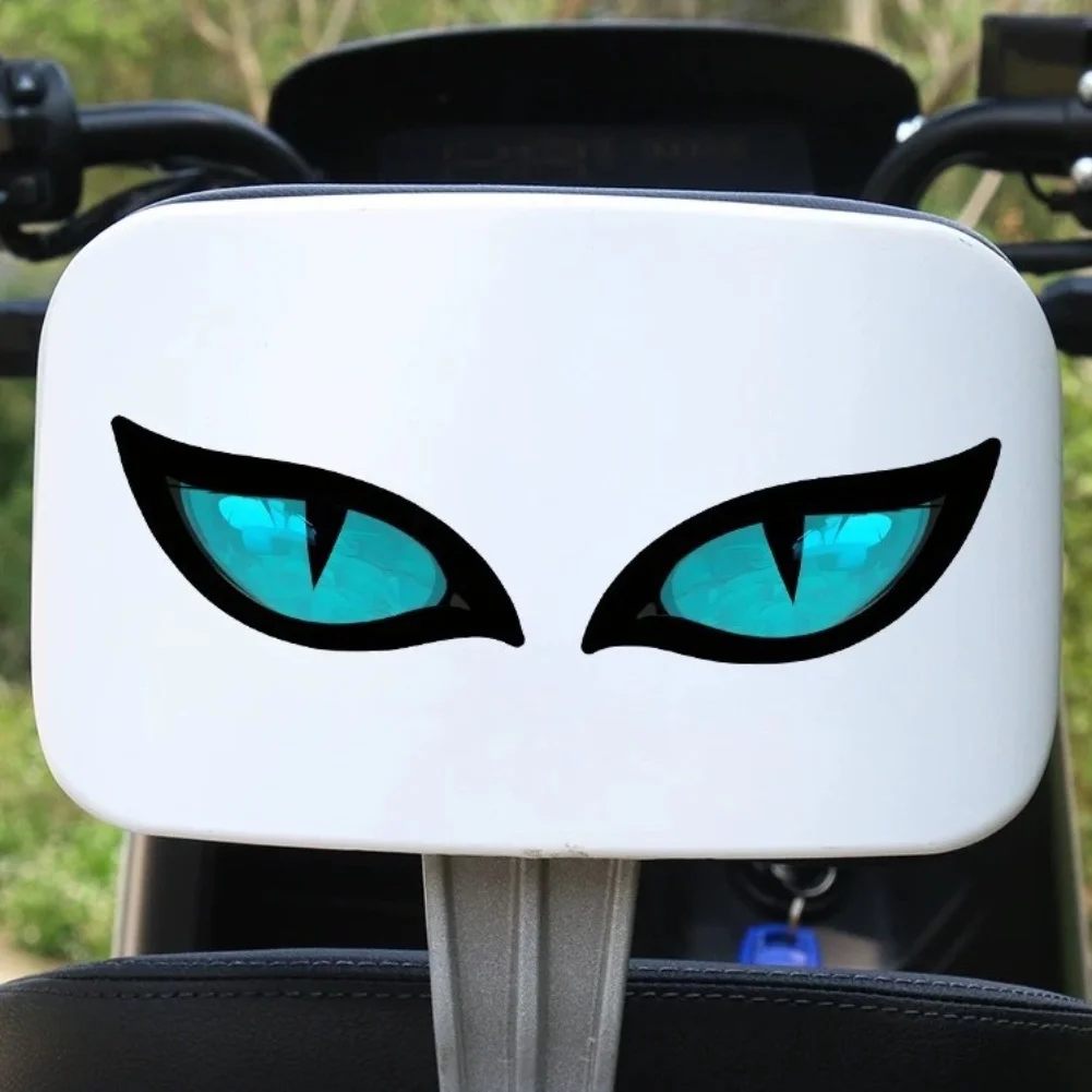 1 Pair Motorcycle Reflective Devil Eyes Sticker Creative Rearview Mirror Decal For Motorbike Car Auto Decoration Stickers