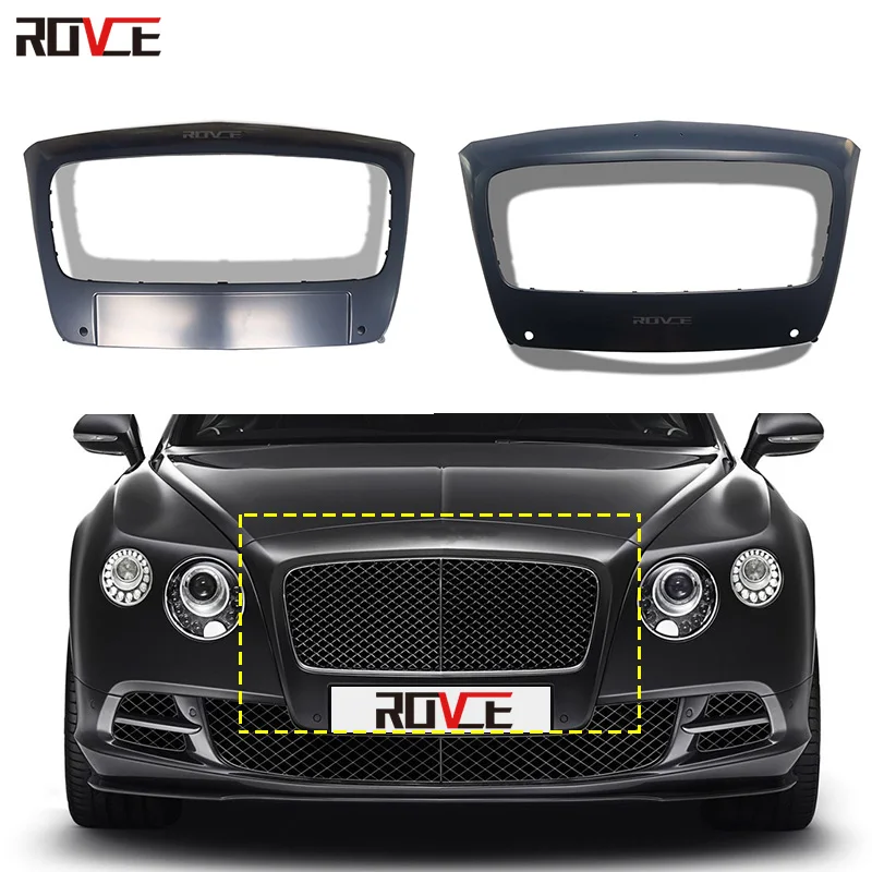 ROVCE High Quality Grille Outer Frame Front Bumper Grille Frame Car Accessories For Bentley GT 6.0 2012-2019 3W3853651BGRG