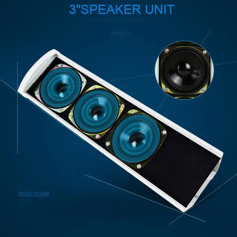 20W 3 Inch Mini Rectangular Outdoor Wall Mount Waterproof Speaker Public Broadcast Music Loudspeaker for School Park Railway