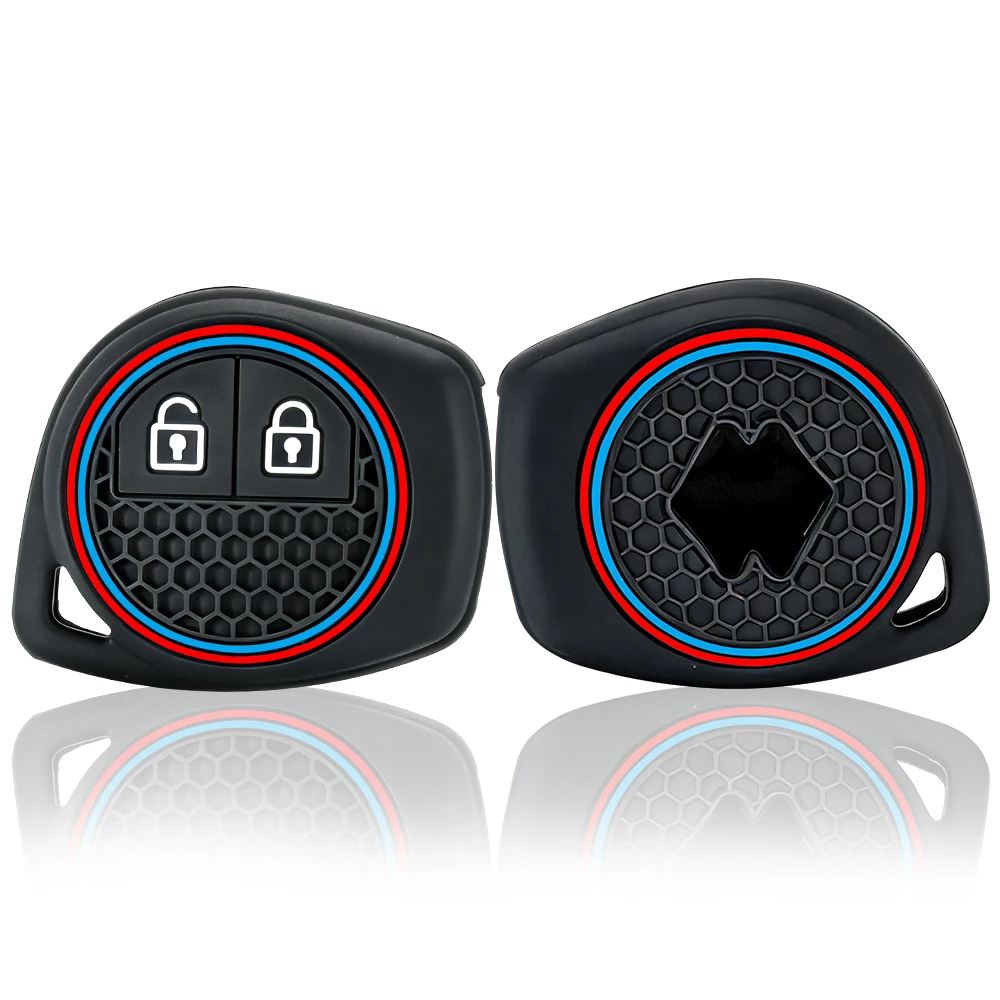 

Чехол для автомобильного ключа с 2 кнопками из силикона для Suzuki Swift, Ignis, Vitara, Liana, Ciaz, Baleno, декоративный чехол-накладка для ключа-брелока