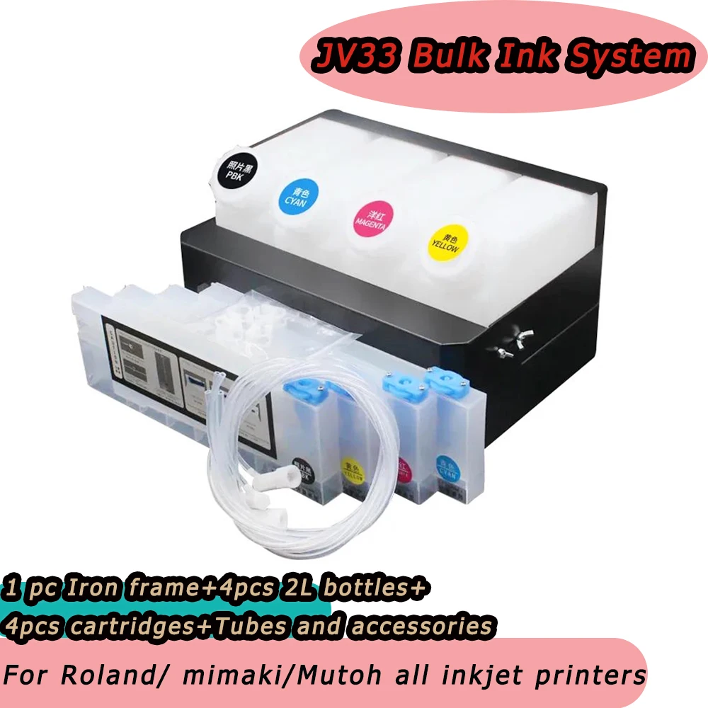 

JV33 Bulk Ink System Refill Ink Kit Ciss For Mimaki JV33 JV34 CJV30 JV5 JV3 JV4 Roland BN20 XJ640 XJ740 RS640 RA640 Mutoh RJ900