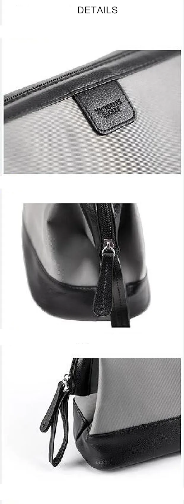 Men's Toilet Bag Cosmetic Bags Cases Make Up Zipper PU Solid Box Trip Accessory