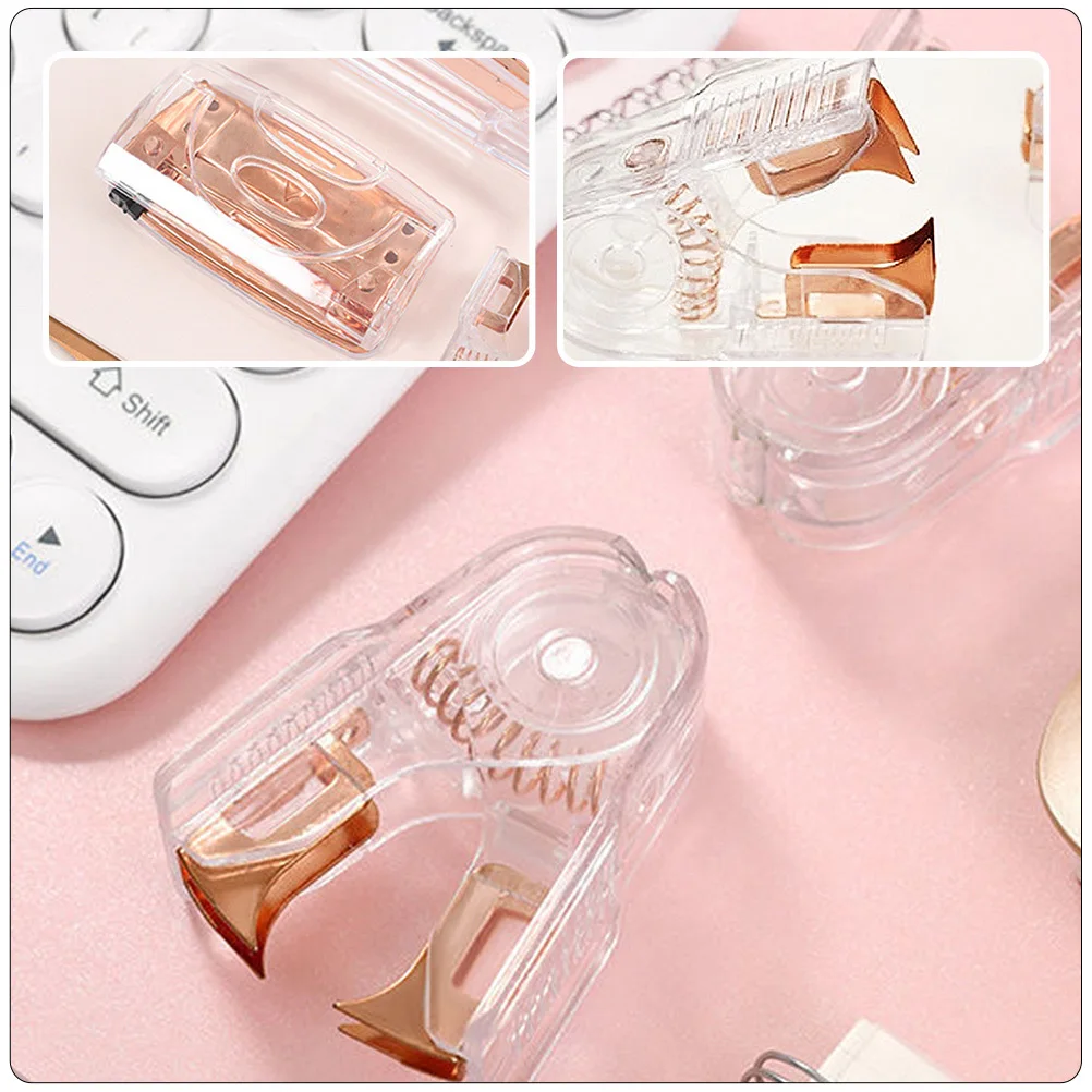 2Pcs Rose Gold Staple Remover Portable Handheld Office Supplies Lightweight Compact Design Home Desk Use
